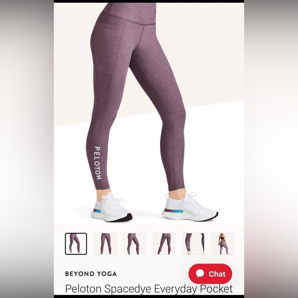 NEW Peloton x Beyond Yoga Spacedye Pocket Leggings purple - Picture 2 of 6